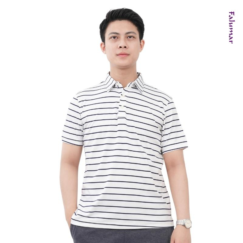 Áo Polo Falumar Kẻ To Ngắn Tay Nhiều Màu Chất Vải Cotton Cao Cấp, Form Regular trẻ trung lịch lãm