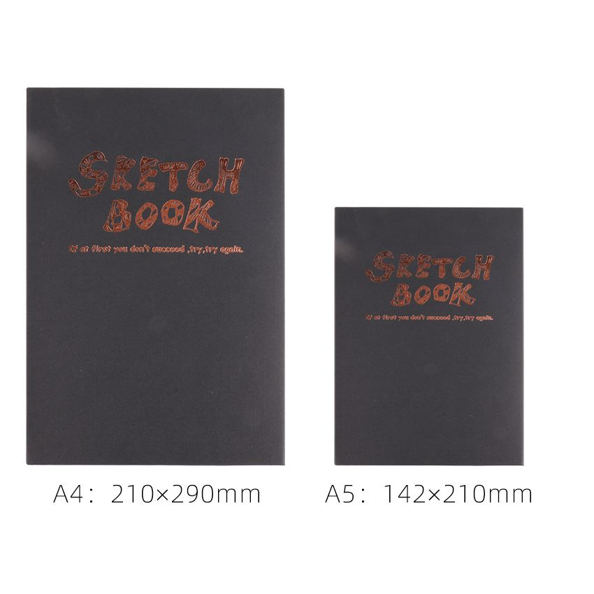 [MnM] SỔ VẼ CHÌ ĐEN DÀY 120TR A3, A4, A5 POTENTATE SKETCHBOOK ĐEN