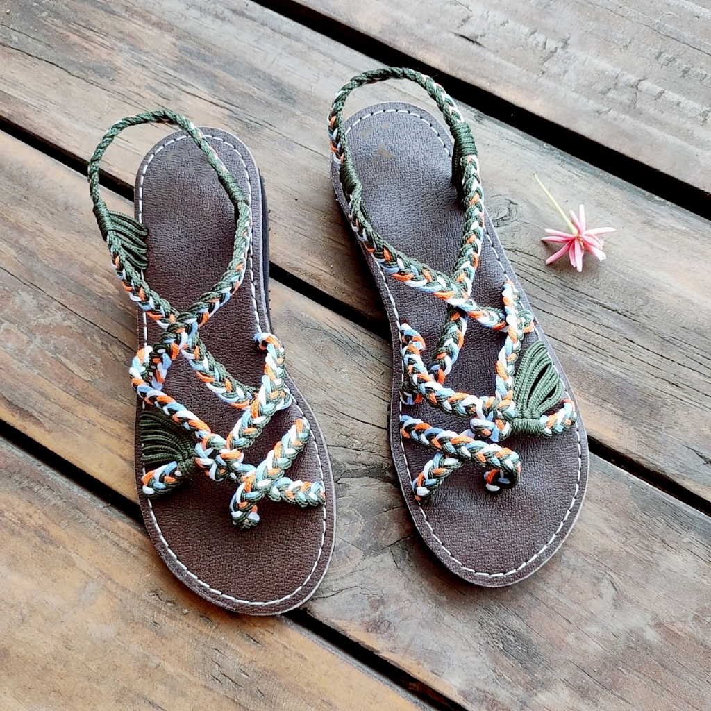 Sandal handmade đế da thật
