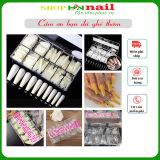 Móng úp HSM phom thang, hộp 500 móng, hàng chuẩn loại 1 trang trí móng làm đẹp nail
