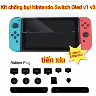 Kit chống bụi Nintendo Switch v1 v2 tặng kèm tấm dán màn hình Kit lọc bụi ngăn bụi nintendo switch chống bụi các đời