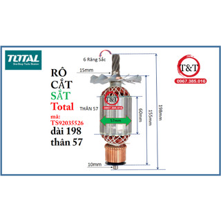 Rô to cắt sắt bàn total mã ts92035526-sp-44-t, ruột cát sắt 92035526