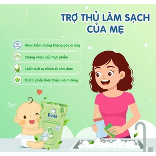 Nước rửa bình sữa Dnee Organic Túi 550ml (Chính hãng có tem Công ty Đại Thịnh)
