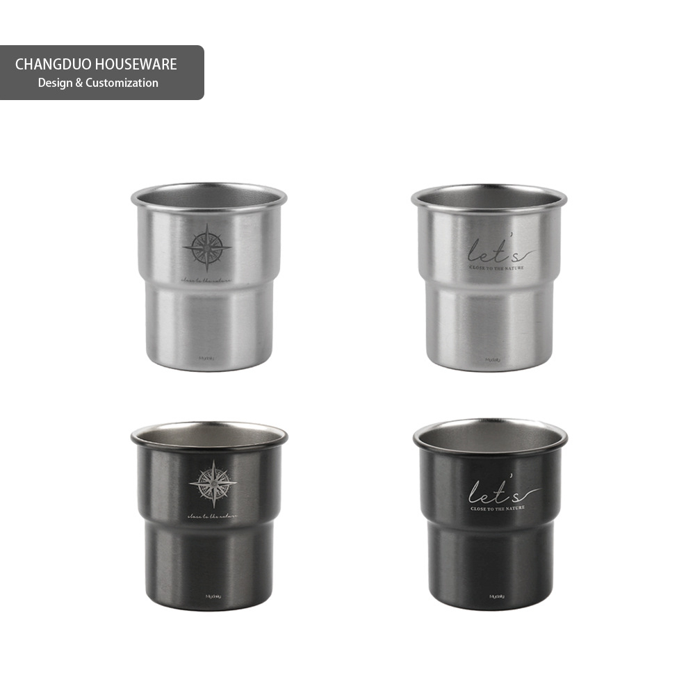 Cốc uống nước inox 304 dung tích 300ml TiLoKi TCO07 - cốc nước inox 304