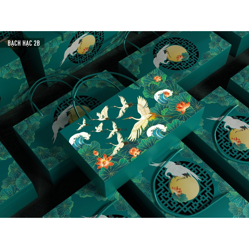 Hộp Trung Thu đựng 2 bánh