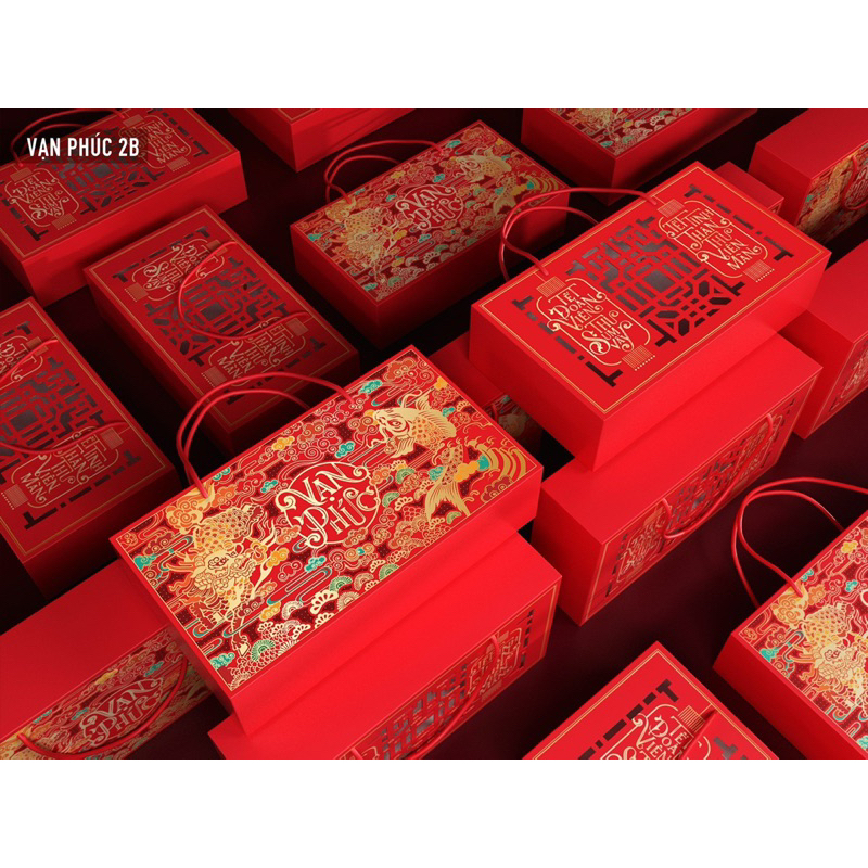Hộp Trung Thu đựng 2 bánh