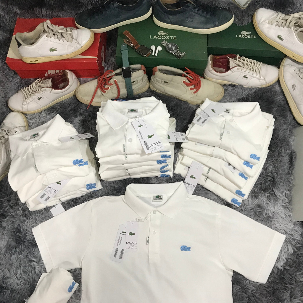 L.acoste STA áo thun p.olo nam tay ngắn cổ bẻ vải c.á s.ấu co giãn 4 chiều cao cấp dệt bo vi tính form slim fit
