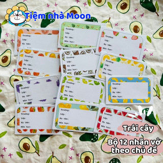 12 MIẾNG GIẤY NHÃN NHIỀU HÌNH