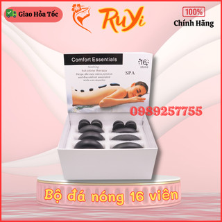 Bộ đá nóng massage 16 viên cho spa | Hộp 16 viên đá nóng massage body