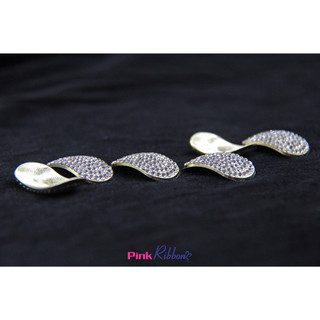 Charm đá nhí cong cỡ 3cm x 1.7cm phụ kiện thời trang, gắn lên phụ kiện tóc, làm phụ kiện nơ bờm kẹp tóc, DIY