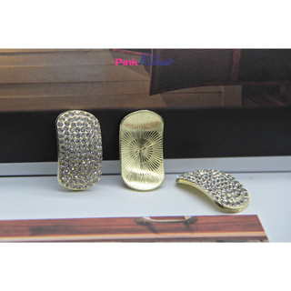 Charm đá nhí cong cỡ 3cm x 1.7cm phụ kiện thời trang, gắn lên phụ kiện tóc, làm phụ kiện nơ bờm kẹp tóc, DIY