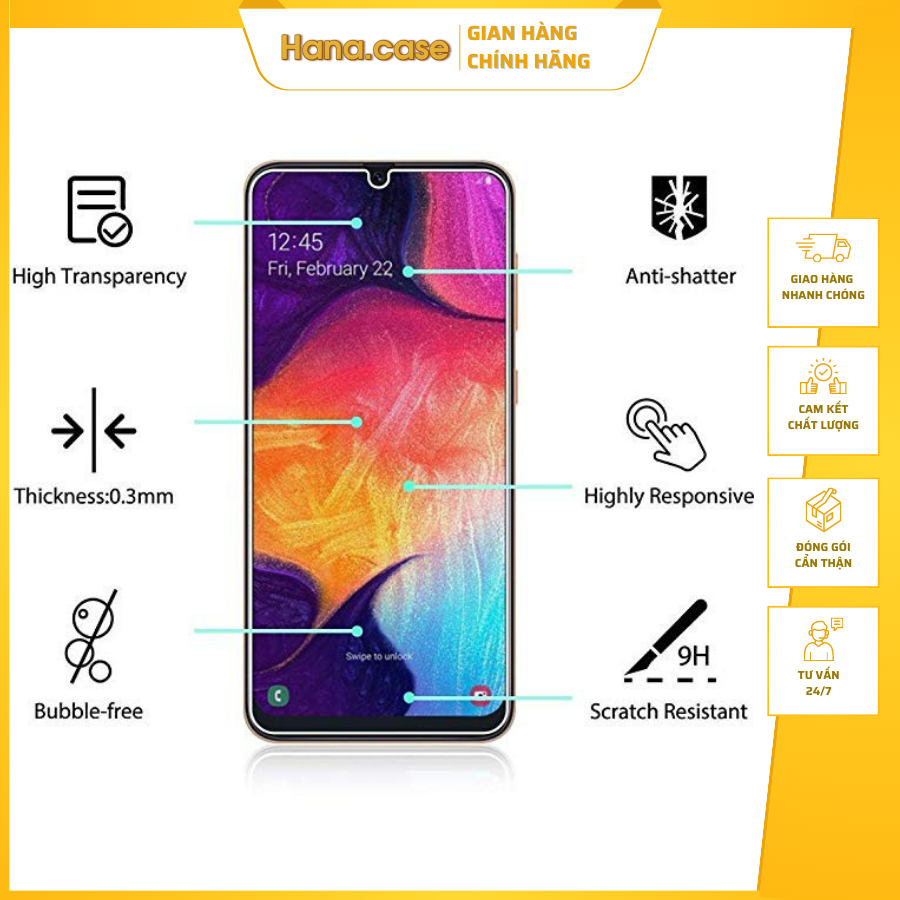 Kính Cường Lực Samsung Bảo Vệ Màn Hình Cho A50S A70S A80S A90S A10S A20S A30S M10S M20S M30S M50S M8