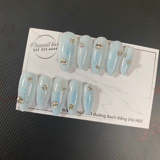 Móng giả omber xanh