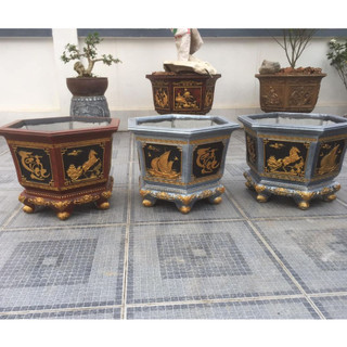 Khuôn chậu lục giác 48 chân liền
