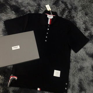 Áo polo thom brown đen, 3 sọc viền lưng cao cấp