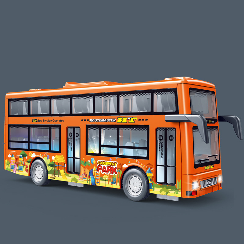 Xe Buyt Oto 2 Tầng Có Nhạc, Đèn Chạy Bánh Đà - Đồ Chơi Trẻ Em