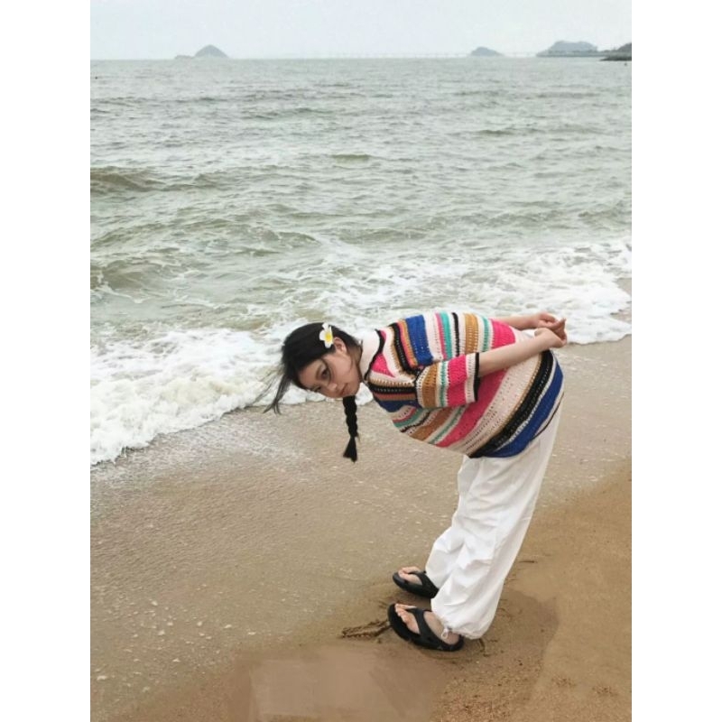 Áo lưới đi biển sắc màu