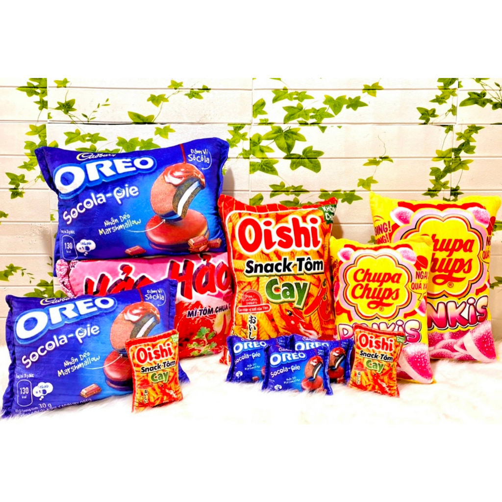 GỐI HÌNH GÓI MÌ BÁNH SNACK NHỒI BÔNG SIÊU MỀM MỊN GIAO RẤT NHANH