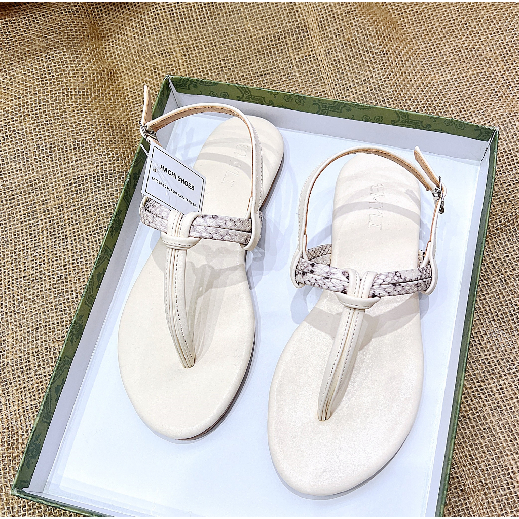 SANDAL NỮ DÂY KẸP ĐẾ BẰNG C098 - HACHI SHOES