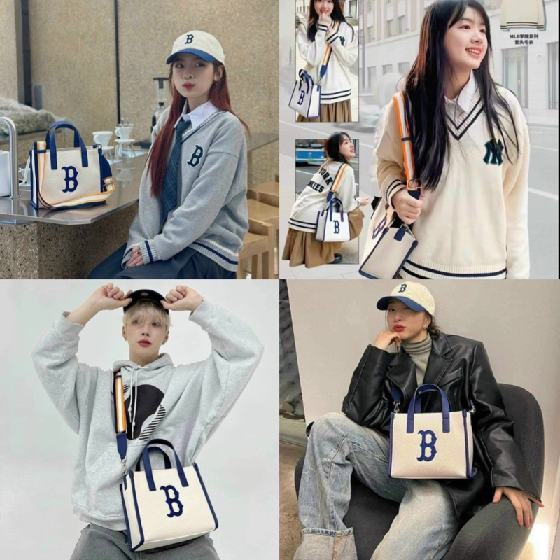 TÚI XÁCH EM EO BI BAG LOGO B CANVAS UNISEX NỮ NAM ĐỀU DÙNG ĐƯỢC