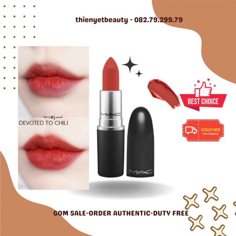 Devoted to Chilli  -Son thỏi dòng matte powder vỏ nhám