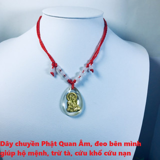 Dây Chuyền Phật bọc pha lê, hộ m_ệnh, trừ t_à, đeo bên mình sẽ được bình an và hanh thông mọi sự
