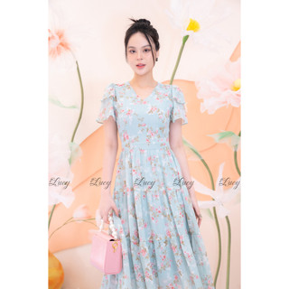 Đầm xoè Nina 8095 thiết kế tầng suông thanh lịch giá tốt váy Lucy