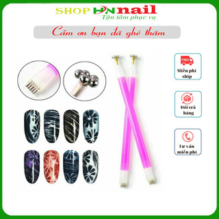 Nam Châm Mắt Mèo Hoa dùng hơ sơn gel làm đẹp nail shop Hnnail