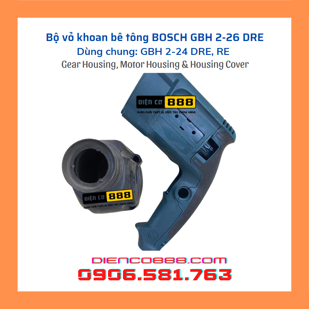Bộ vỏ máy khoan bê tông G.B.H 2-26 DRE bằng nhựa (Dùng được cho các model 2-26 khác nhau)