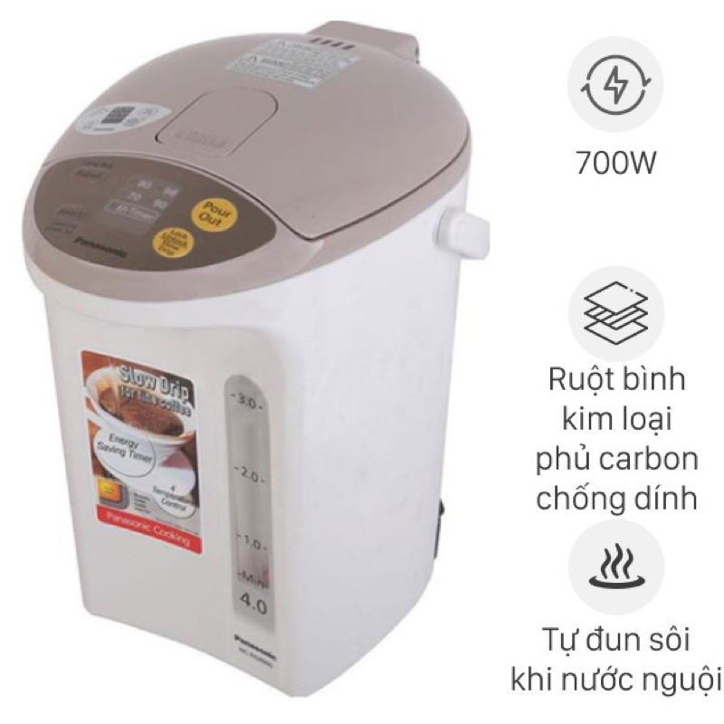 Bình thủy điện Panasonic NC-EG4000CSY 4 lít hàng mới 100% bảo hành chính hãng 12 tháng
