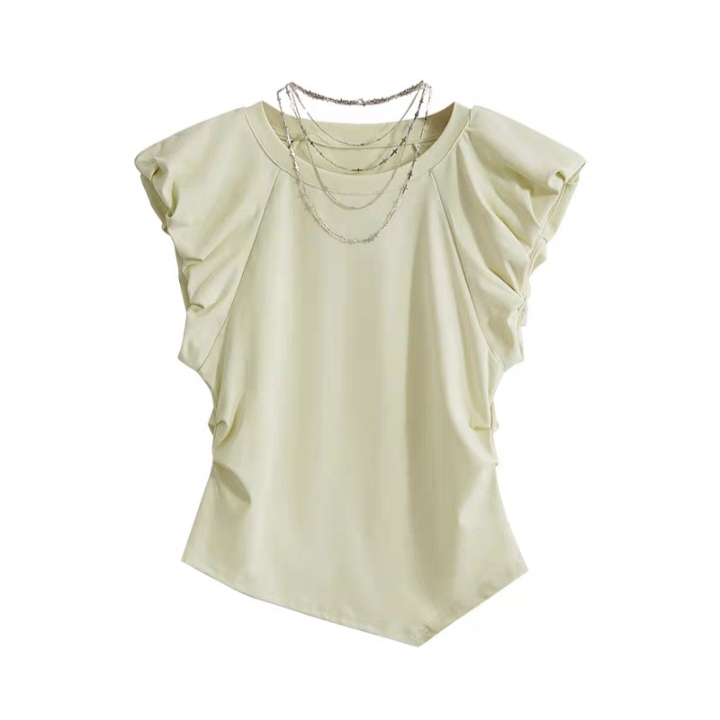 Áo thun LAM tay hến hàng quảng châu, áo nữ cổ tròn phong cách năng động cho nữ mùa hè 2023