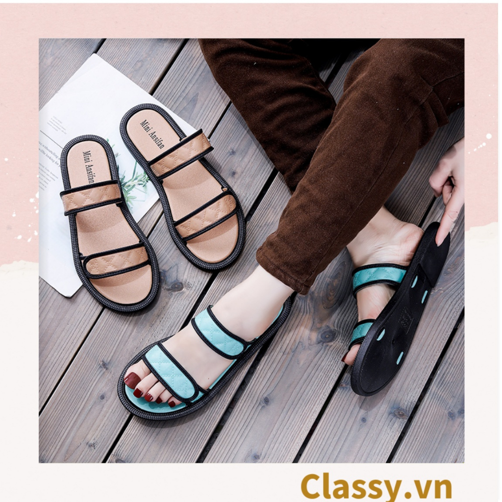 XẢ KHO - Dép bệt Classy đế mềm chống trượt, phong cách vintage hàn quốc, thích hợp đi học, đi chơi G1113