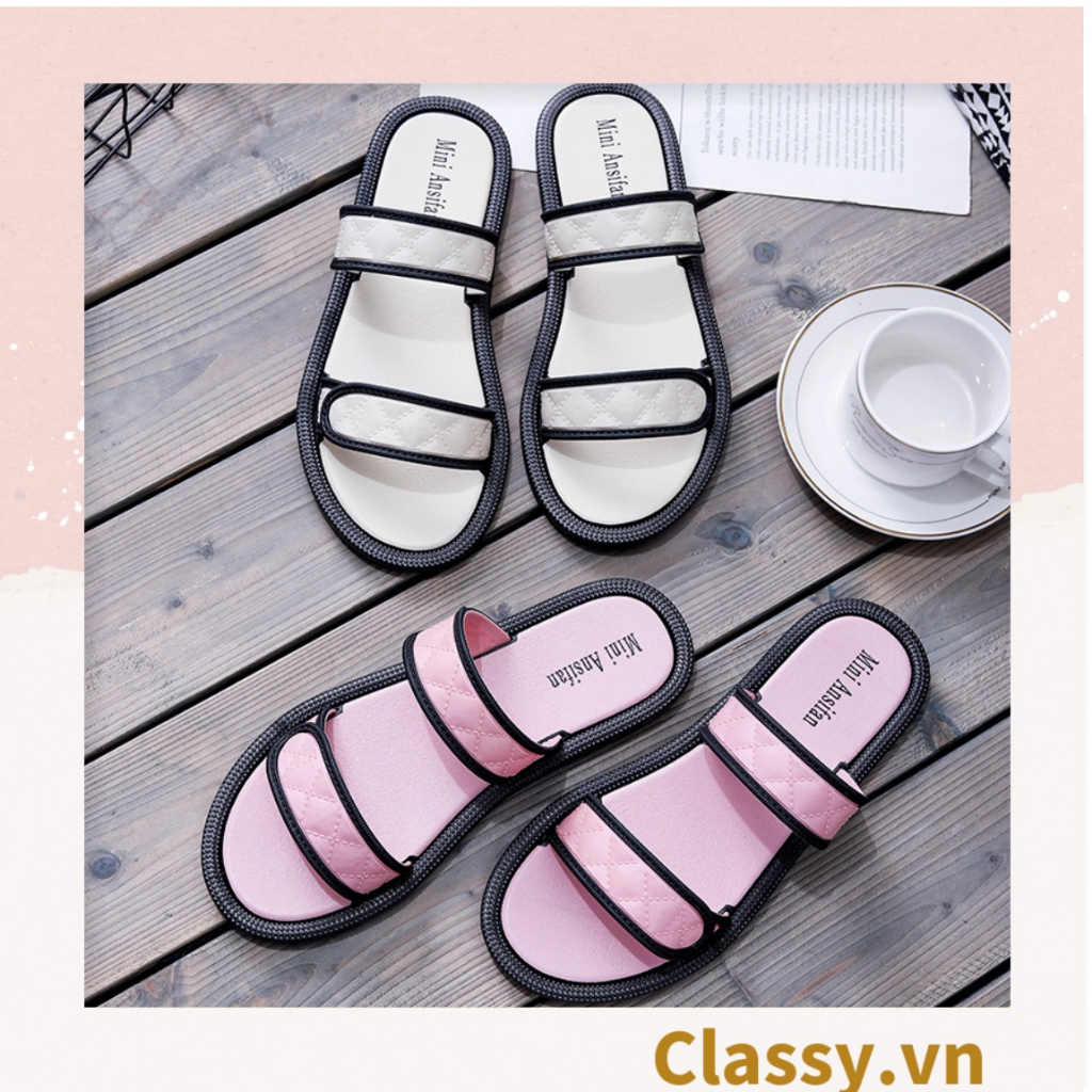 XẢ KHO - Dép bệt Classy đế mềm chống trượt, phong cách vintage hàn quốc, thích hợp đi học, đi chơi G1113