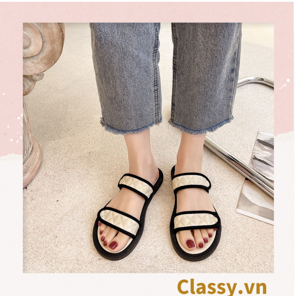 XẢ KHO - Dép bệt Classy đế mềm chống trượt, phong cách vintage hàn quốc, thích hợp đi học, đi chơi G1113