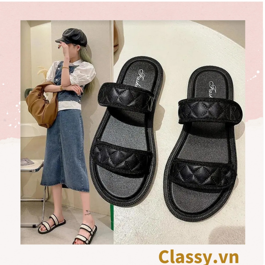 XẢ KHO - Dép bệt Classy đế mềm chống trượt, phong cách vintage hàn quốc, thích hợp đi học, đi chơi G1113