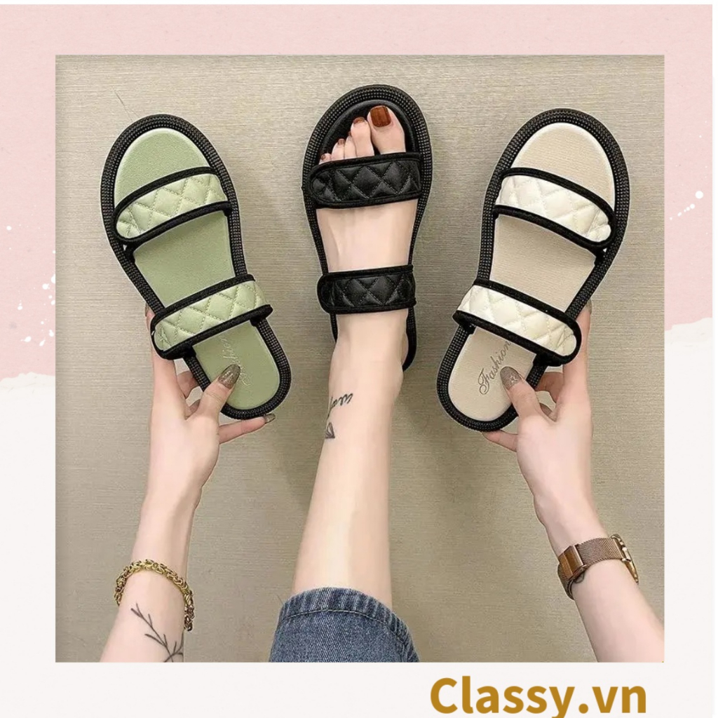 XẢ KHO - Dép bệt Classy đế mềm chống trượt, phong cách vintage hàn quốc, thích hợp đi học, đi chơi G1113