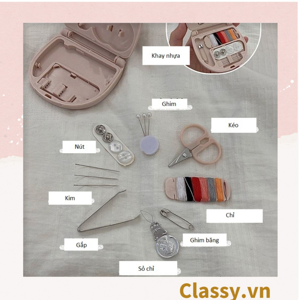 Bộ kim chỉ  Classy mini cầm tay đa năng phong cách hoạt hình hàn quốc, đi học, đi làm, đi du lịch PK1097