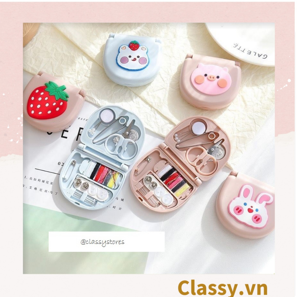 Bộ kim chỉ  Classy mini cầm tay đa năng phong cách hoạt hình hàn quốc, đi học, đi làm, đi du lịch PK1097