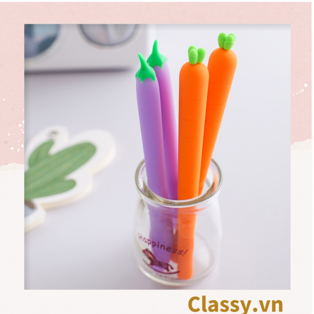 Bút gel hình trái cà Classy xinh xắn đáng yêu, mực đậm và đều PK1549