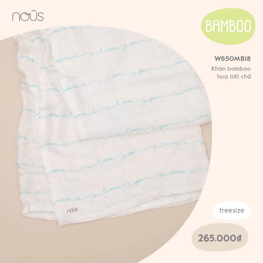 Khăn tắm Bamboo Nous 120*120