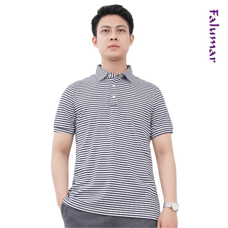 Áo Polo FALUMAR cho nam kẻ nhỏ, cổ bẻ chất vải cotton cao cấp form regular trẻ trung năng động