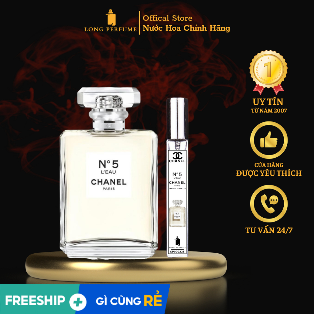 Nước Hoa Nữ Chanel No.5 L'Eau EDT - Dung tích ᴛᴇsᴛᴇʀ 2.5ᴍʟ/10ᴍʟ丨Long Perfume.