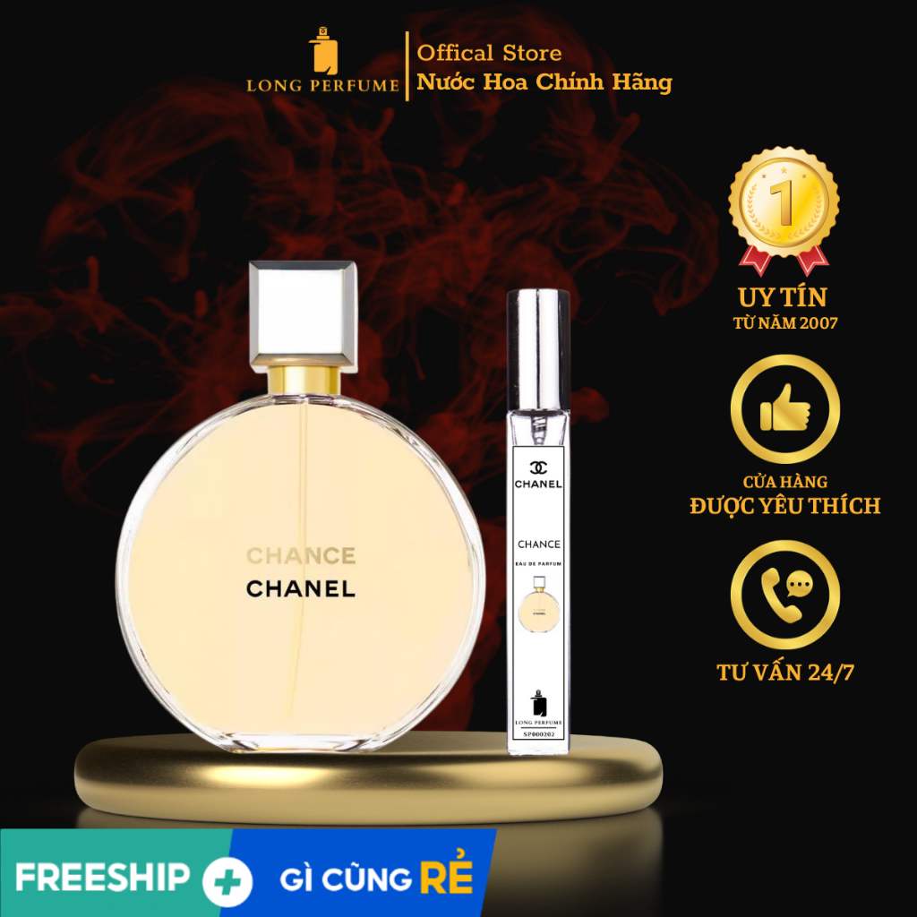 Nước Hoa Nữ 𝐂𝐡𝐚𝐧𝐞𝐥 𝐂𝐡𝐚𝐧𝐜𝐞 𝐄𝐃𝐏- Dung tích ᴛᴇsᴛᴇʀ 2.5ᴍʟ/10ᴍʟ丨Long Perfume.