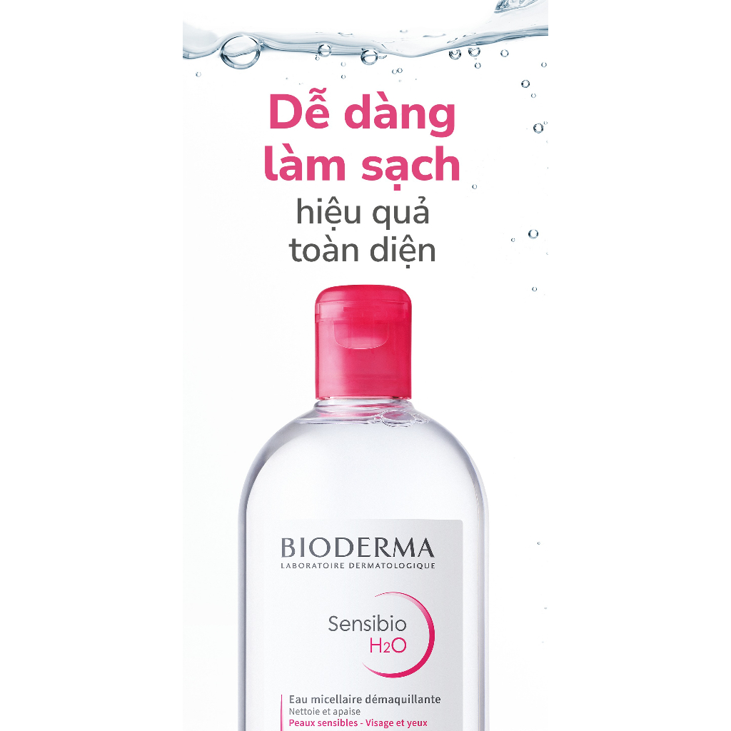 Nước Tẩy Trang Bioderma Sensibio H20 dành cho da dầu, da mụn, da hỗn hợp 500ml