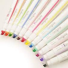 Bút Ninipie 2 Ngòi Bút Viết + Bút Đánh Dấu Highlight 2 Màu Pastel Siêu Xinh