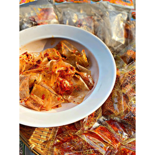Combo 5 bịch bánh tráng sate tôm, bánh tráng phơi sương dẻo mềm kết hợp sate tôm cay