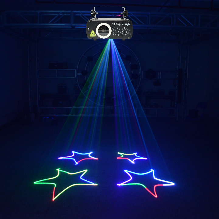 Đèn Disco Mẫu Mới 002 Đánh Tia Laser RGB, Tích Hợp Điều Khiển Đa Năng Từ Xa, Đồ Hoạ 3D Và Nhiều Màu