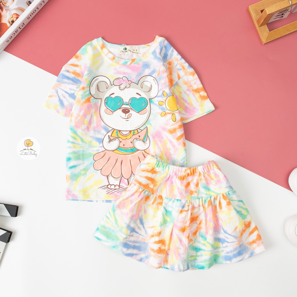Bộ chân váy áo thun ( kèm quần chip ) cho bé gái 3-10T ( 11-30kg ) . Chất cotton mềm mịn , thấm hút mồ hôi