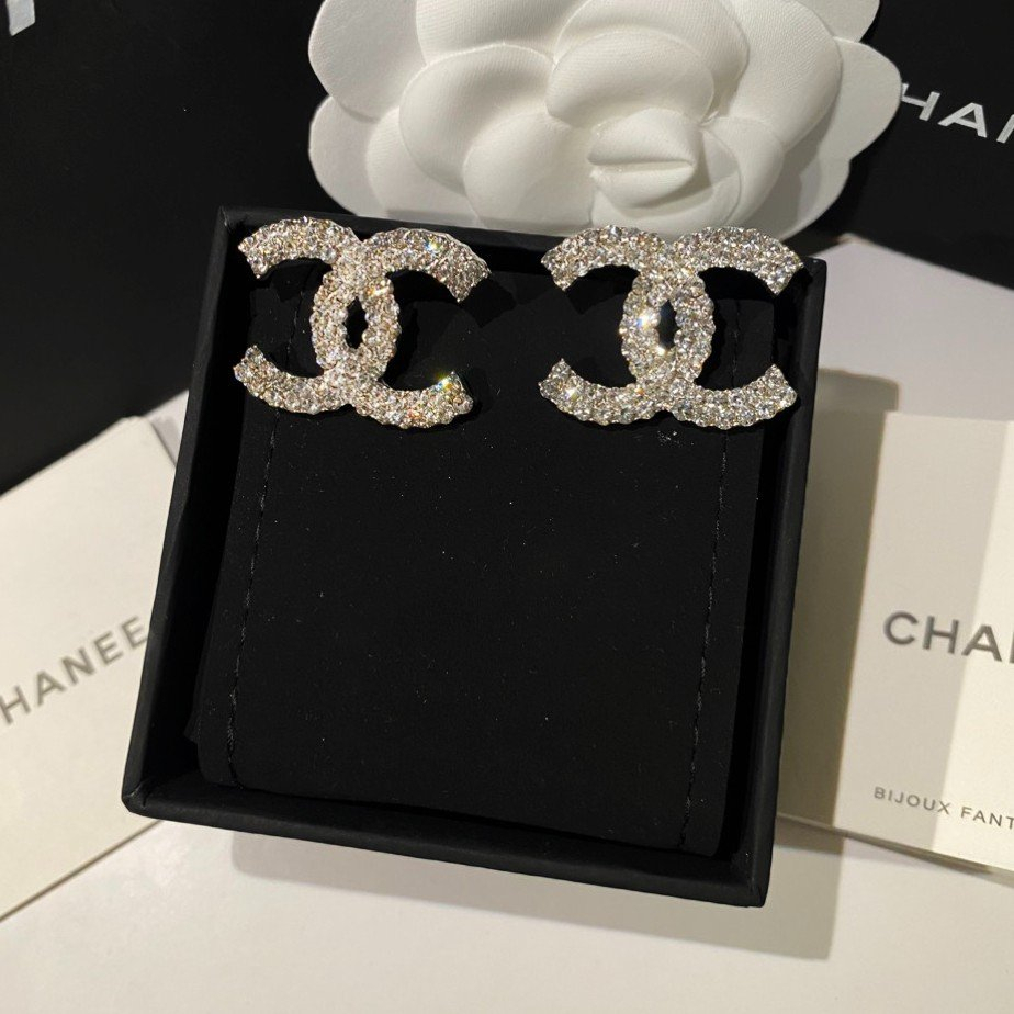 Khuyên chữ X To màu bạc thương hiệu sang chảnh EX14