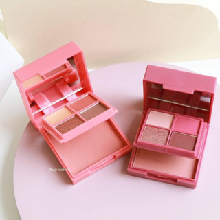 Bảng phấn mắt má hồng 2 tầng thái lan chính hãng phấn mắt mini 4 ô màu mắt + 1 ô má hồng eye and cheek thái lan